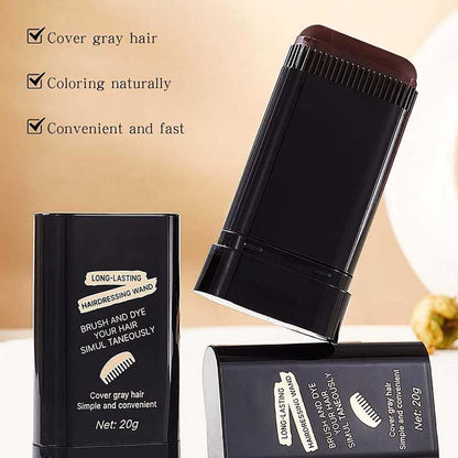 Black Hair Dye Stick for Instant Gray Coverage | قلم صبغة الشعر الأسود للتغطية الفورية للشيب