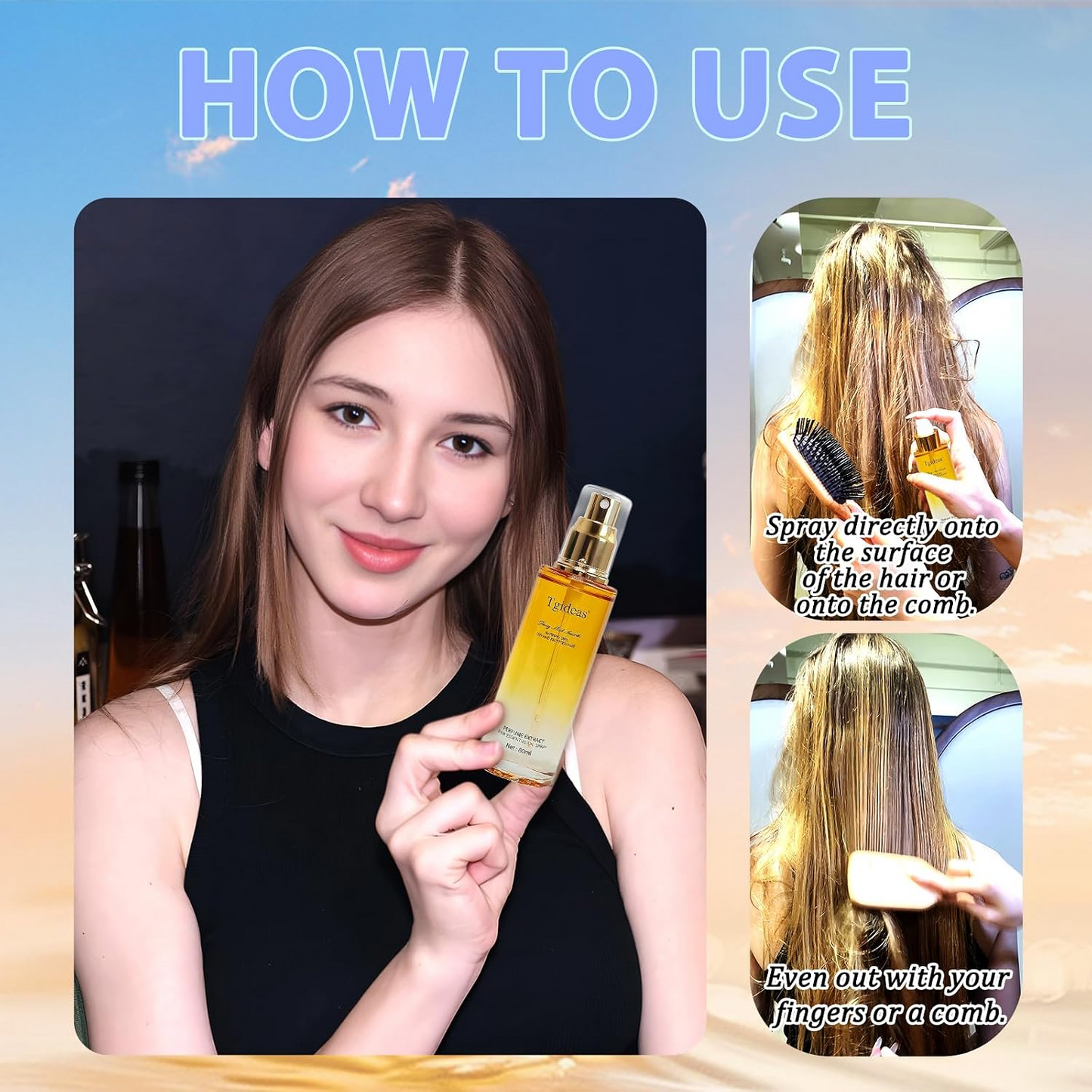 TGIdeas Hair Straightening Oil | زيت TGIdeas لتنعيم وفرد الشعر