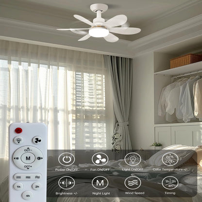 Small Socket Fan Light with Remote Control