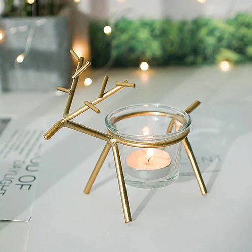 Wrought Iron Fawn Candle Holder UAE