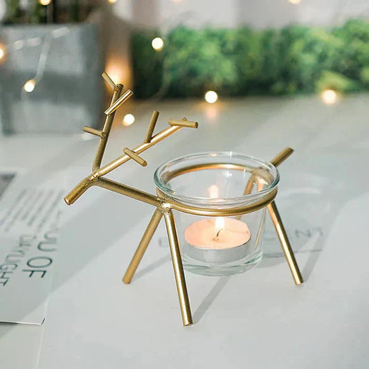 Wrought Iron Fawn Candle Holder UAE
